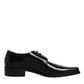 Black Patent Leather Derby Men Dress Shoes