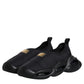 Black Slip On Wave Low Top Men Sneakers Shoes