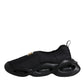 Black Slip On Wave Low Top Men Sneakers Shoes