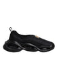 Black Slip On Wave Low Top Men Sneakers Shoes