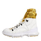 White Nylon Galileo High Top Sneakers Shoes