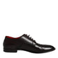 Black Calfskin Leather Derby Men Dress Shoes