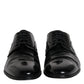 Black Patent Leather Derby Men Dress Shoes