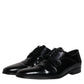 Black Patent Leather Derby Men Dress Shoes