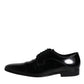 Black Patent Leather Derby Men Dress Shoes