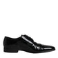 Black Patent Leather Derby Men Dress Shoes