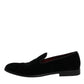 Black Velvet Loafers Formal Men Dress Shoes