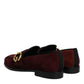 Bordeaux Suede Loafers Formal Men Dress Shoes