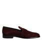 Bordeaux Suede Loafers Formal Men Dress Shoes