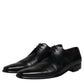 Black Leather Derby Men Formal Dress Shoes