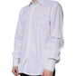 White Cotton Long Sleeve GOLD Dress Shirt