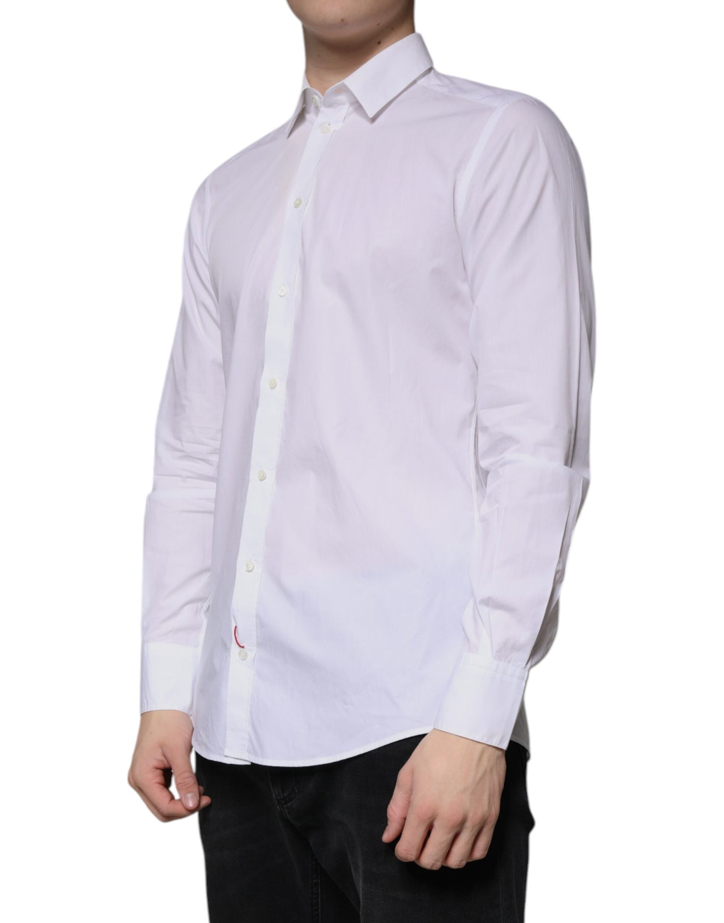 White Cotton Long Sleeve Formal Dress Shirt