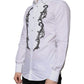 White Slim Fit Baroque GOLD Men Dress Shirt