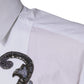 White Slim Fit Baroque GOLD Men Dress Shirt