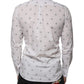 White Printed Cotton Slim Fit Men Dress Shirt