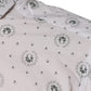 White Printed Cotton Slim Fit Men Dress Shirt