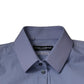 Light Blue Cotton Slim Fit SICILIA Dress Shirt