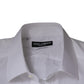 White Cotton Slim Fit GOLD Men Dress Shirt