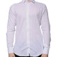 White Cotton Slim Fit Men Formal Dress Shirt