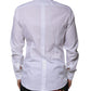 White Cotton Slim Fit Formal GOLD Dress Shirt