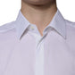 White Cotton Slim Fit Formal GOLD Dress Shirt