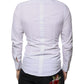 White Floral Embroidery GOLD Men Dress Shirt