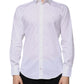 White Cotton Blend Men MARTINI Dress Shirt