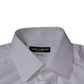 White Cotton Slim Fit Men GOLD Dress Shirt