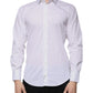 White Cotton Slim Fit Men MARTINI Dress Shirt