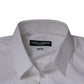 White Cotton Slim Fit Men MARTINI Dress Shirt