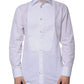 White Bib Cotton Poplin GOLD Men Formal Shirt