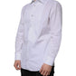 White Bib Cotton Poplin GOLD Men Formal Shirt