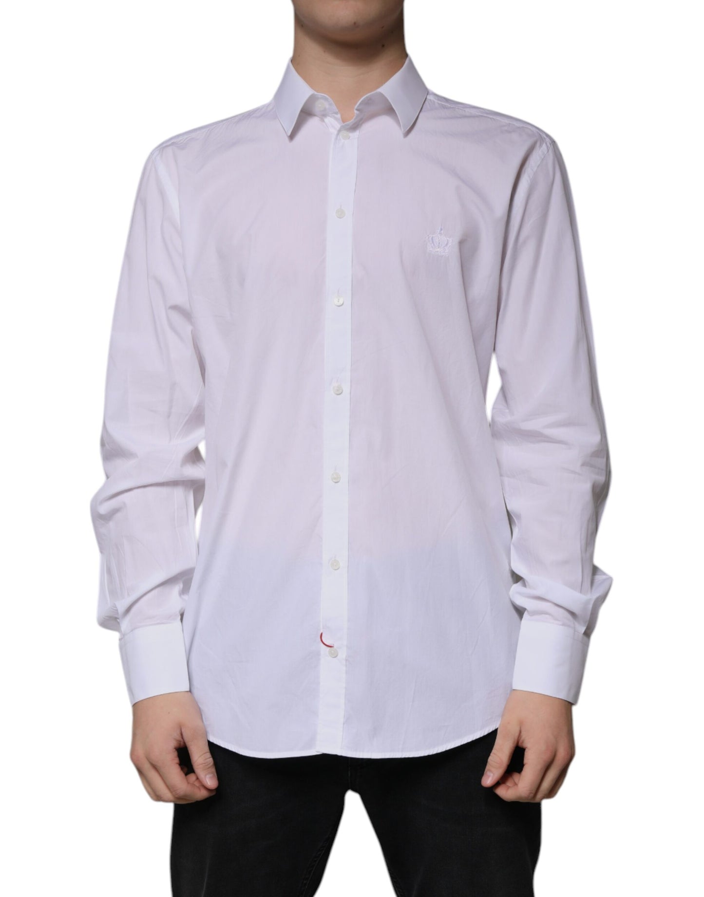 White Cotton Slim Fit MARTINI Dress Shirt