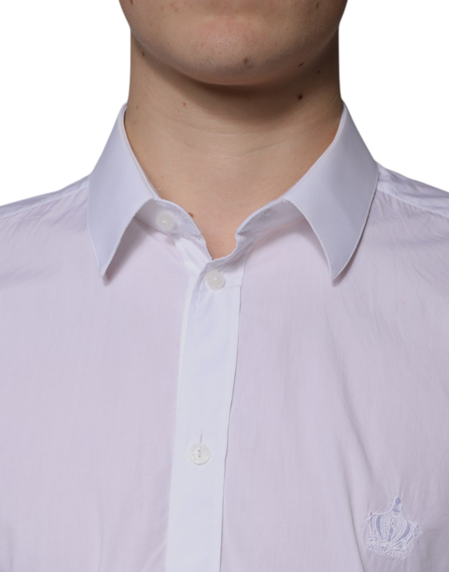 White Cotton Slim Fit MARTINI Dress Shirt