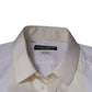 White Cotton Silk Slim Fit GOLD Dress Shirt