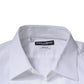 White Bib Cotton Poplin GOLD Formal Shirt