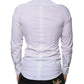 White Floral Embroidery GOLD Men Dress Shirt