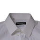 White Floral Embroidery GOLD Men Dress Shirt