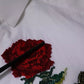 White Floral Embroidery GOLD Men Dress Shirt