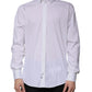 White Cotton Blend Men MARTINI Dress Shirt