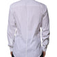 White Cotton Blend Men MARTINI Dress Shirt