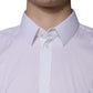 White Cotton Blend Men MARTINI Dress Shirt