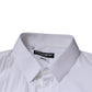 White Cotton Blend Men MARTINI Dress Shirt