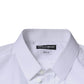 White Cotton Logo Formal Men GOLD Dress Shirt