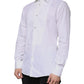 White Bib Cotton Poplin GOLD Men Formal Shirt