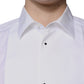 White Bib Cotton Poplin GOLD Men Formal Shirt