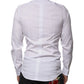 White Cotton Formal Men GOLD Dress Shirt