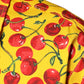 Yellow Cherry Button Down Men Casual Shirt