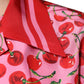 Pink Cherry Silk Button Down Casual Shirt