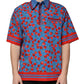 Blue Cherry Cotton Collared Men Polo T-shirt